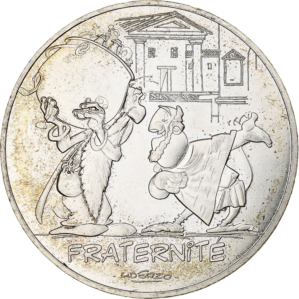 Francia, 10 Euro, Fraternité Astérix aux JO, 2015, Monnaie de Paris, Plata, SC