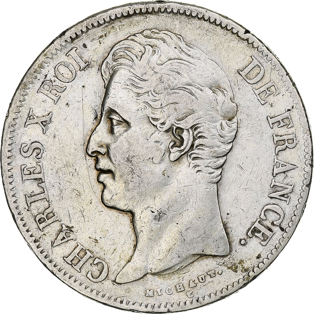 Frankrijk, Louis-Philippe, 5 Francs, 1827, Paris, Zilver, FR+, Gadoury:644