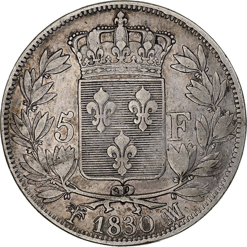 France, Louis-Philippe, 5 Francs, 1830, Marseille, Silver, VF(30-35) Gadoury:644