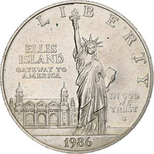 États-Unis, Dollar, Liberty - Ellis island, 1986, San Francisco, Argent, SUP