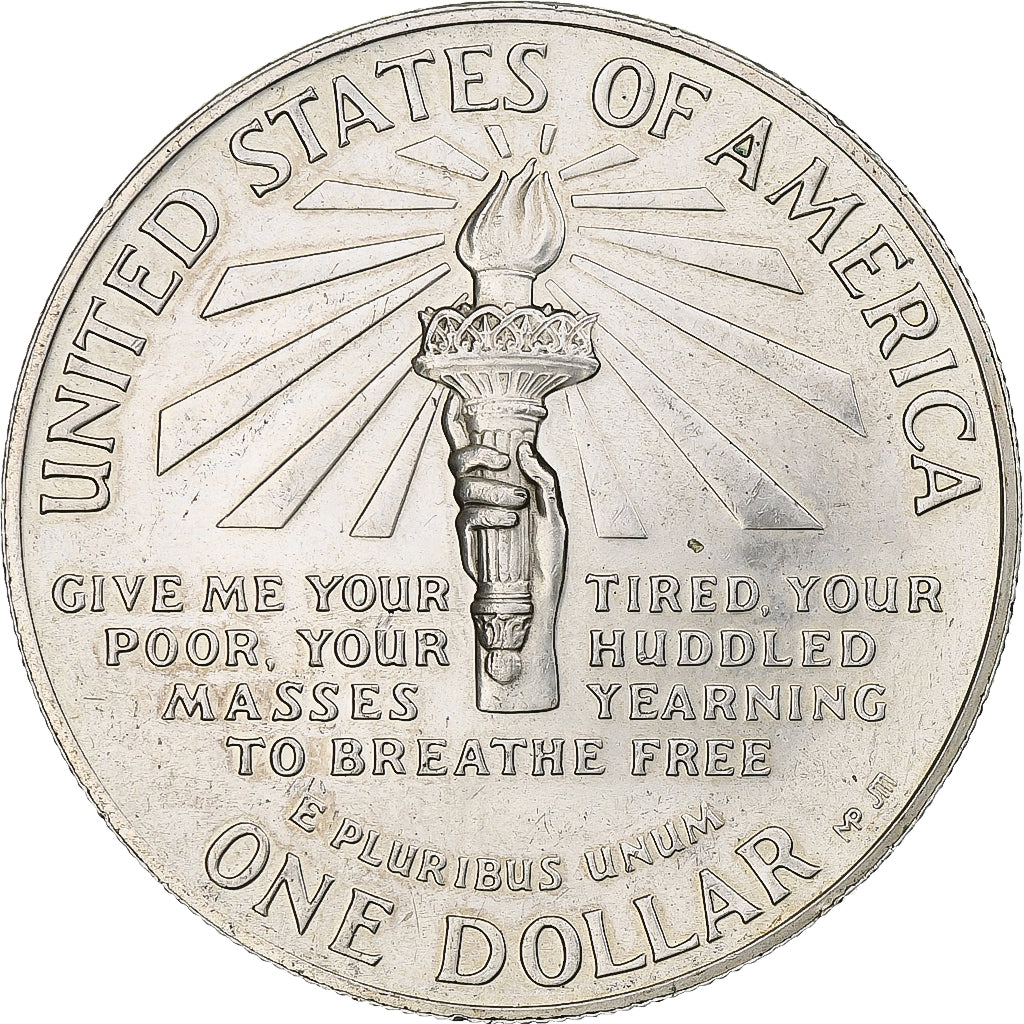 États-Unis, Dollar, Liberty - Ellis island, 1986, San Francisco, Argent, SUP