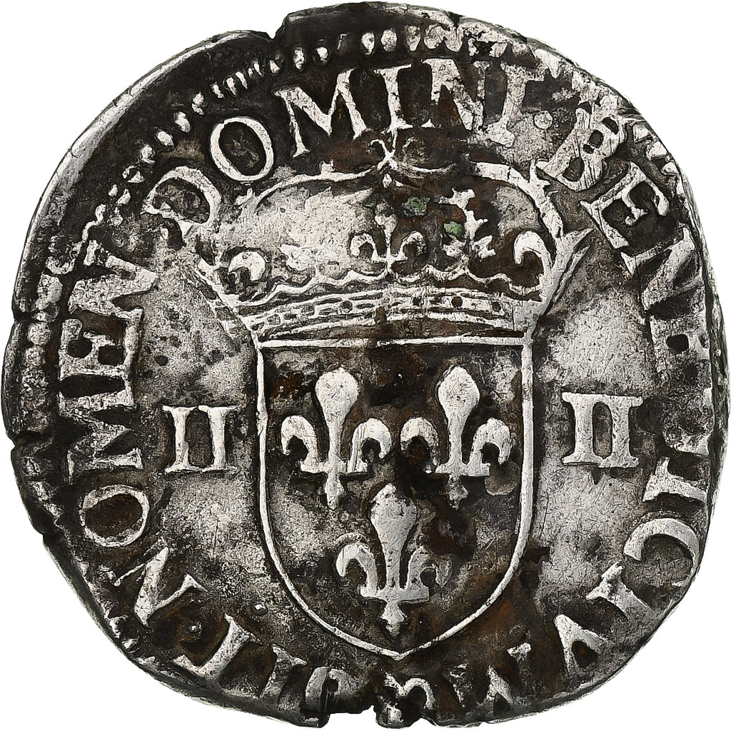 Francia, Charles X, 1/4 Ecu, 1596, Dinan, Argento, MB+, Gadoury:521