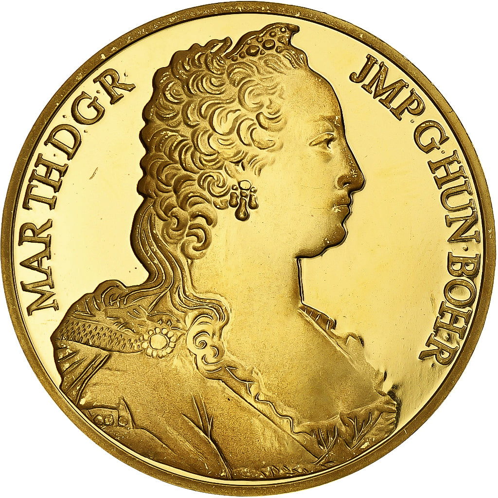 Belgium, 100 Écu, 1 Oz, Marie-Thérèse, 1989, Gold, Proof, MS(64)