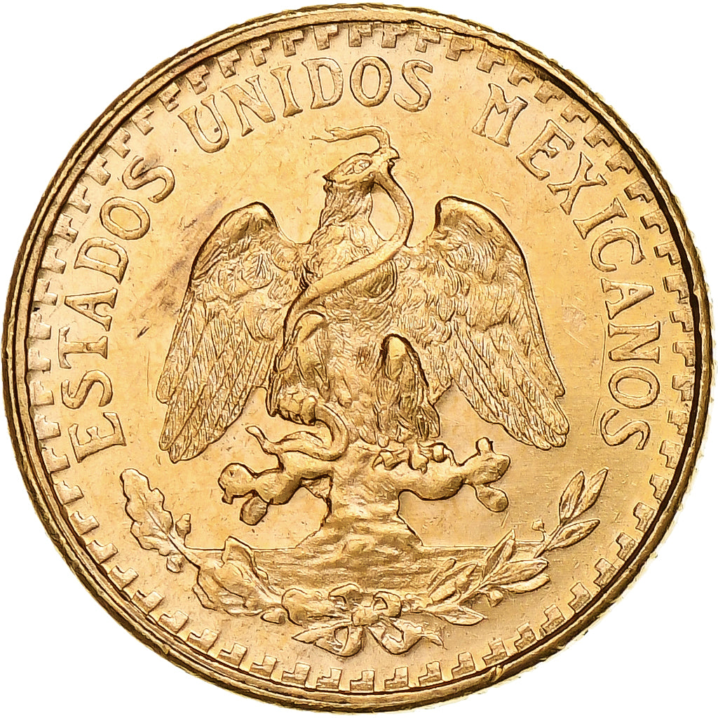 Mexico, 2 Pesos, 1945, Mexico, Gold, MS(63), KM:461