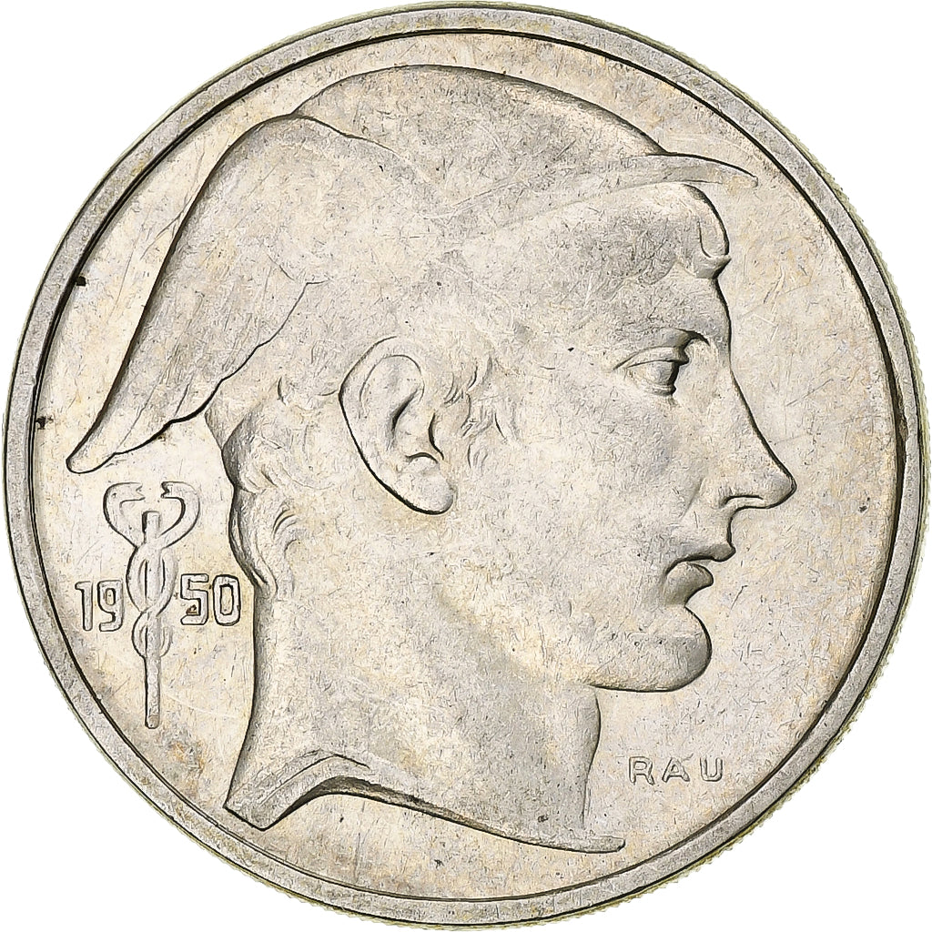 Bélgica, Régence Prince Charles, 50 Frank, Mercure, 1950, Brussels, Plata, MBC