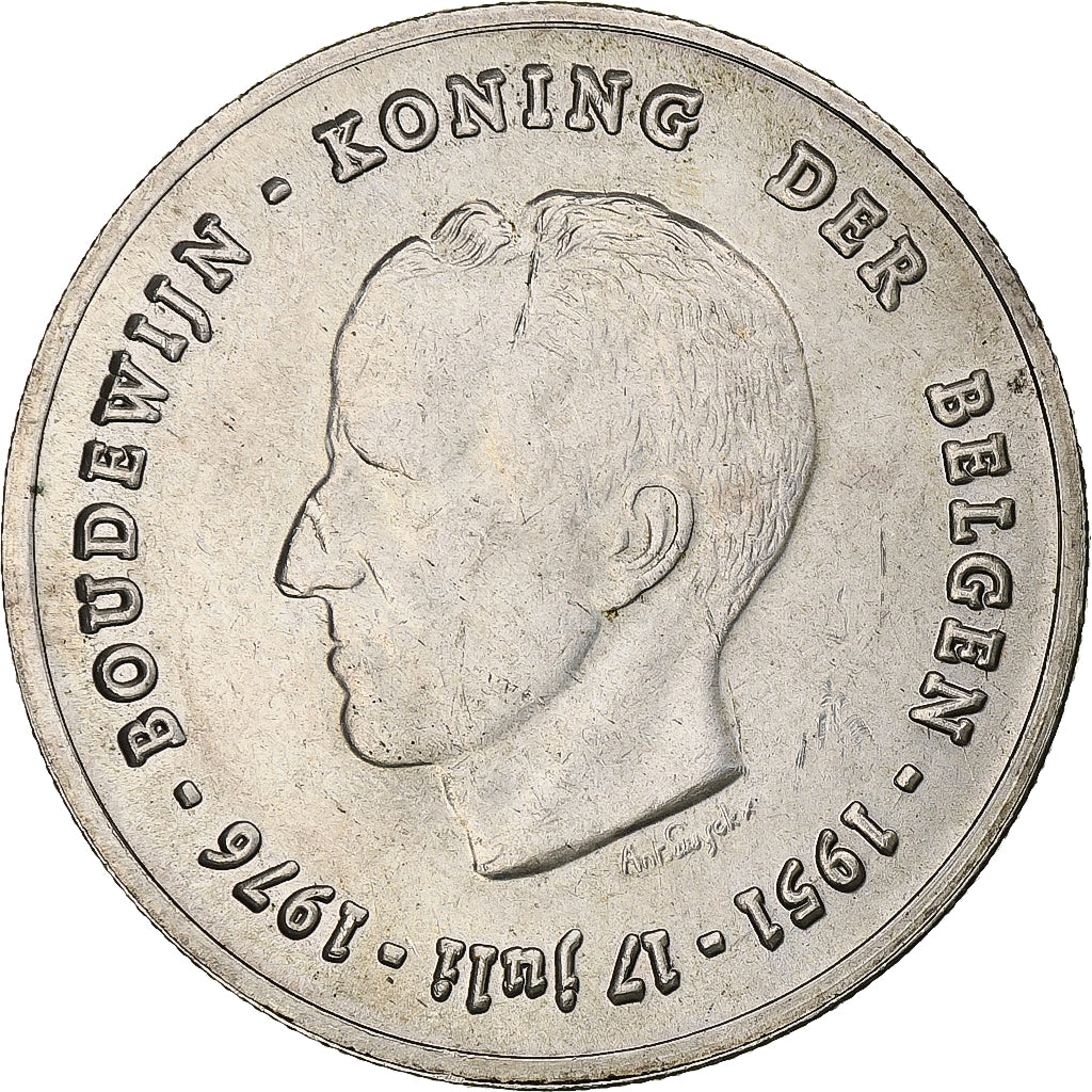 Belgium, Baudouin I, 250 Frank, 1976, Brussels, Silver, AU(50-53)