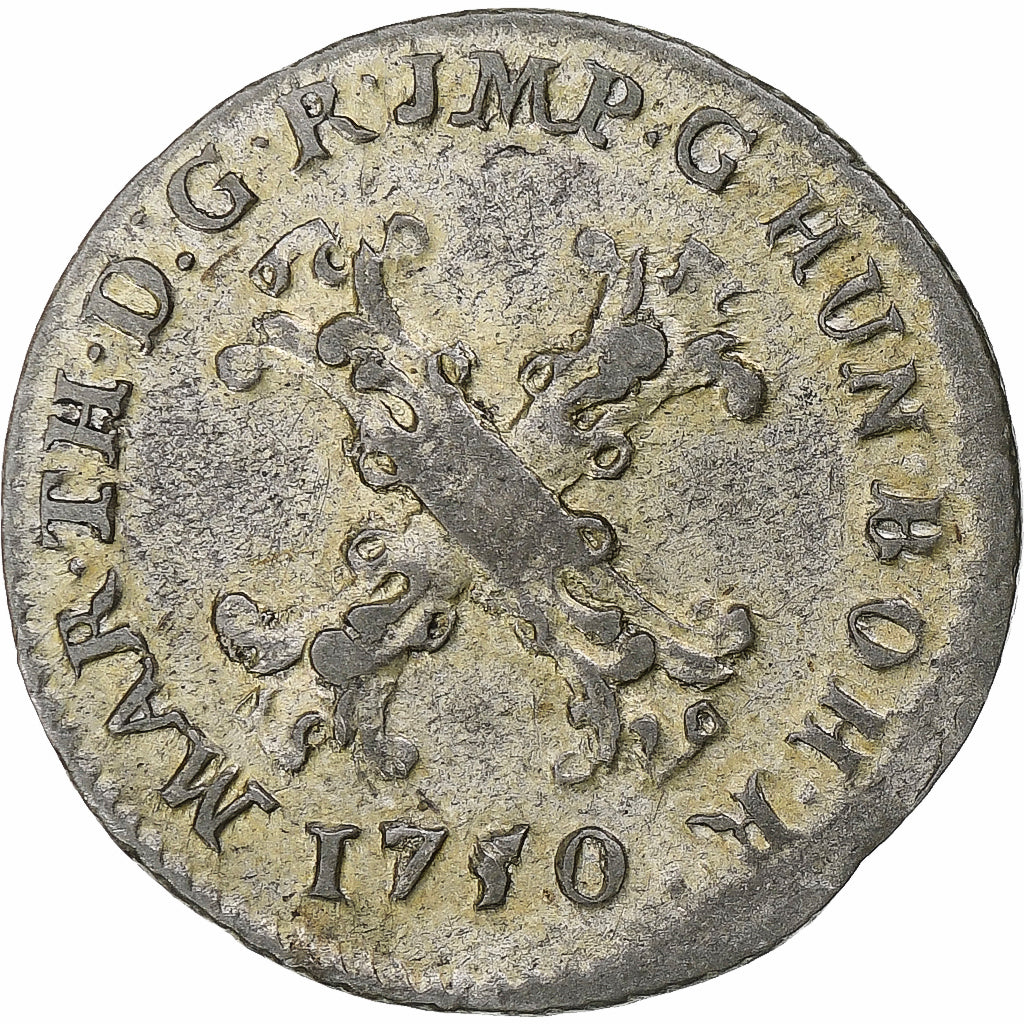 PAÍSES BAJOS AUSTRIACOS, Maria Theresa, 10 Liards, 1750, Anvers, Plata, MBC+