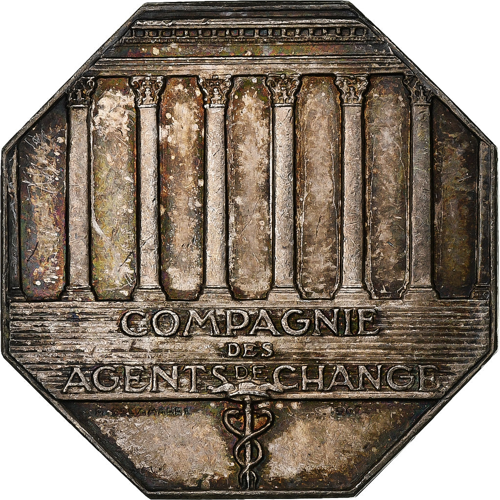 Francja, Token, Compagnie des agents de change, 1967, Srebro