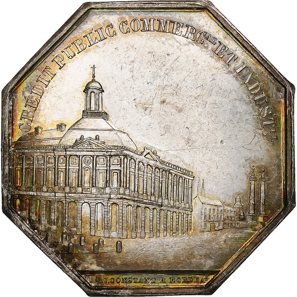 Francia, zeton, Compagnie des Agents de Change de Bordeaux, 1835, Plata