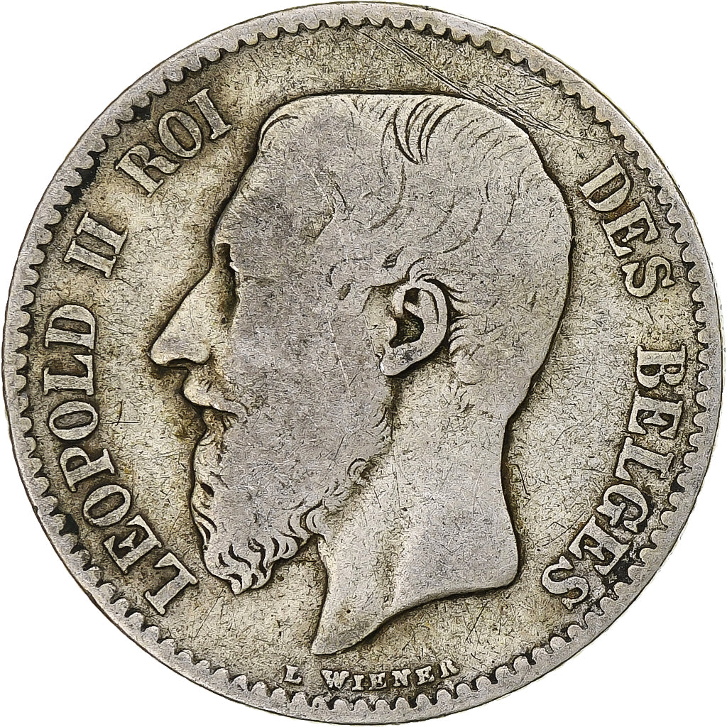Belgien, Leopold II, Franc, 1886, Brussels, Silber, S, KM:28