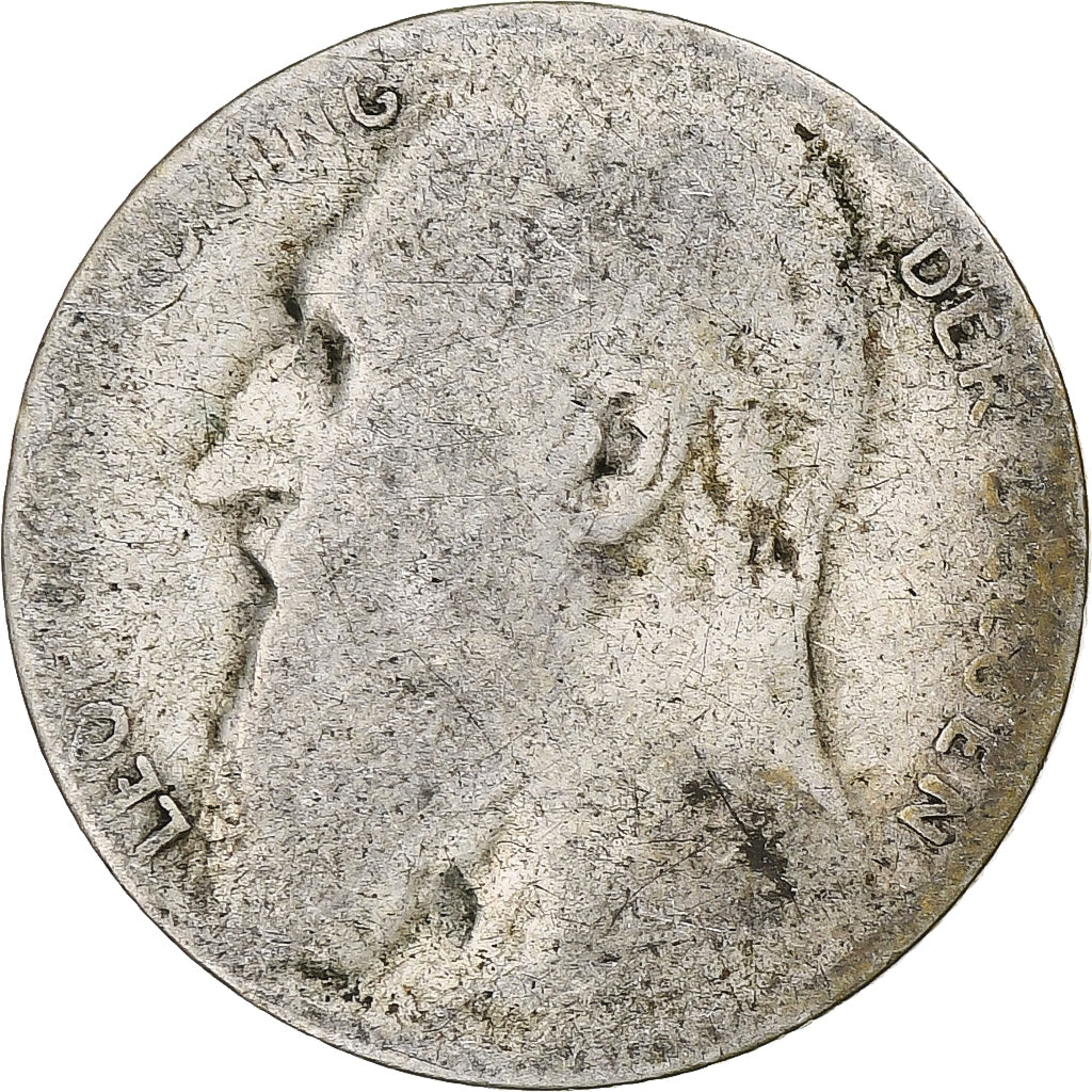 Belgio, Leopold II, 50 Centimes, 1901, Brussels, Argento, B+, KM:51