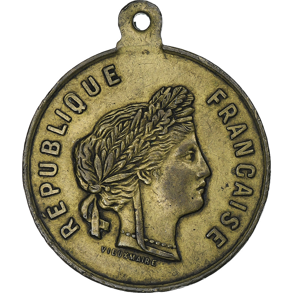 Francia, medalla, Concours de gymnastique de Roubaix, 1887, Latón, Vieuxmaire