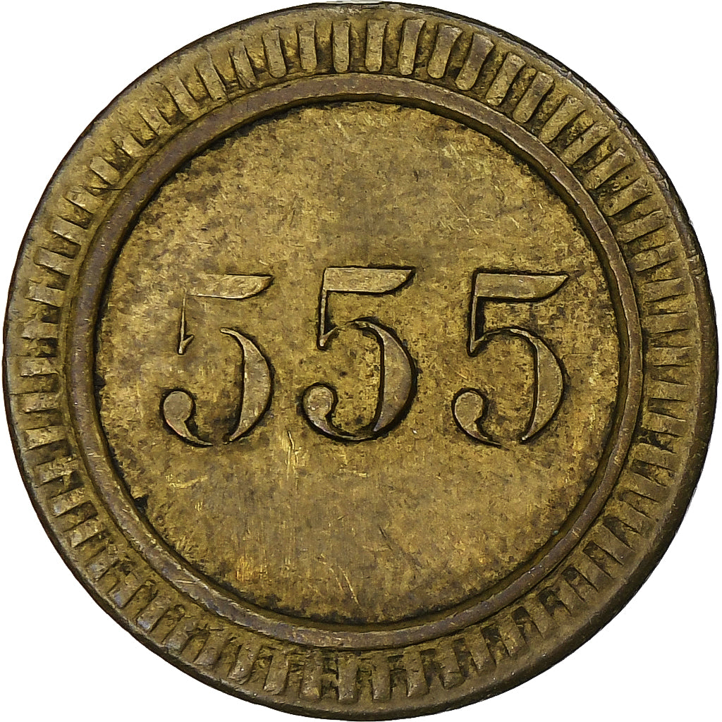 France, Acoulon & Blondelet, 10 Centimes, AU(50-53), Brass