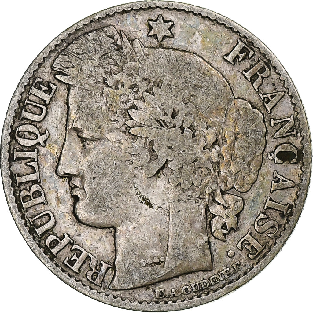 Francia, 50 Centimes, Cérès, 1887, Paris, Argento, MB+, Gadoury:419a