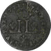 Francia, Louis XIV, XXX Deniers aux 2 L couronnés, 1711, Lyon, Vellón, BC+