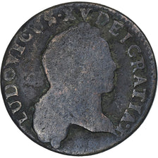 France, Louis XV, 1/2 Sol au buste enfantin, 1719, Metz, Cuivre, TB, Gadoury:273