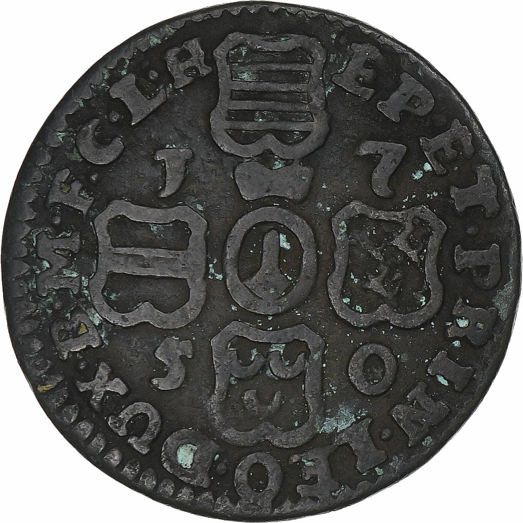 Prince-Bishopric of Liège, Jean-Théodore de Bavière, Liard, 1750, Liege