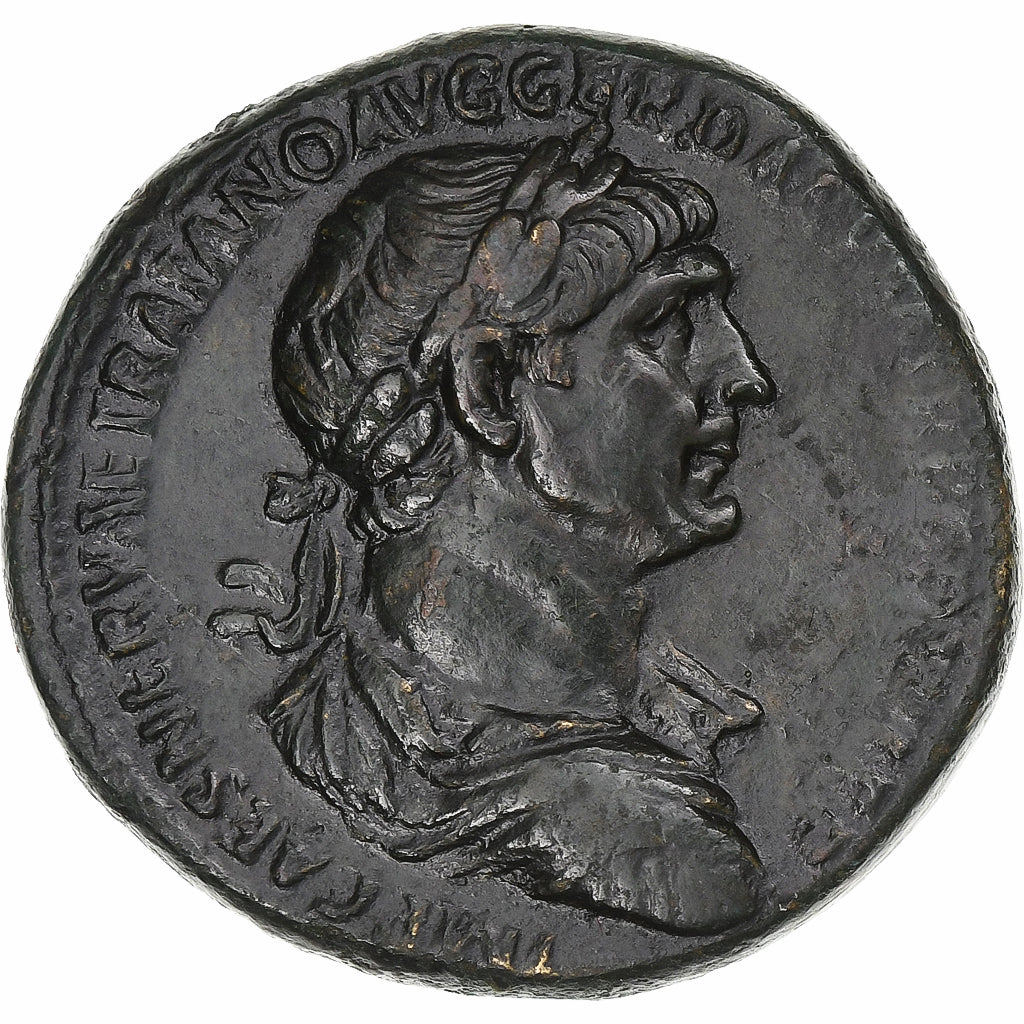 Trajan, Sestertius, 112-114, Rome, Bronze, AU(50-53), RIC:604