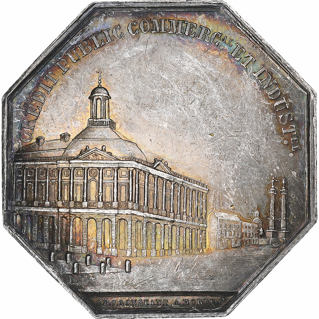 Francia, zeton, Compagnie des Agents de Change de Bordeaux, 1835, Plata