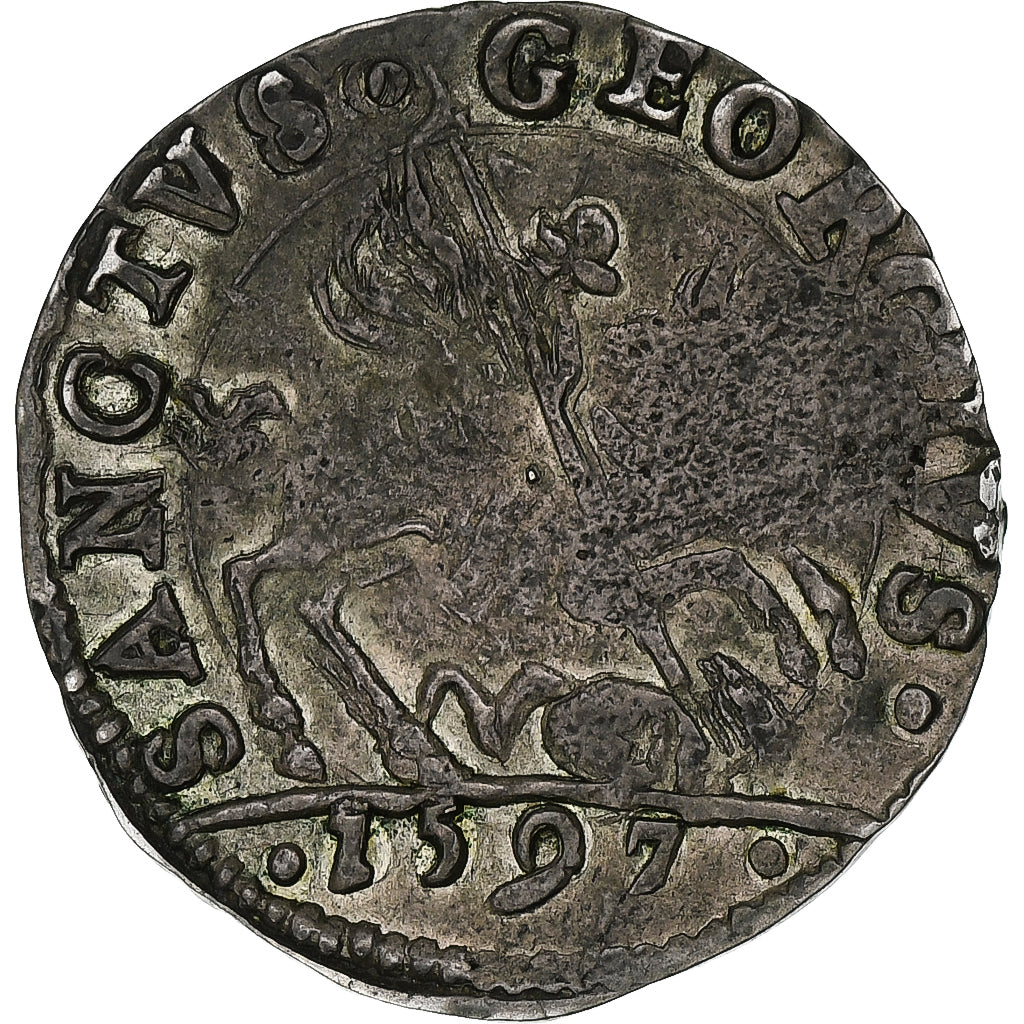 Italië, Duchy of Ferrara, Alfonso II d'Este, Giorgino, 1597, Ferrara, Zilver