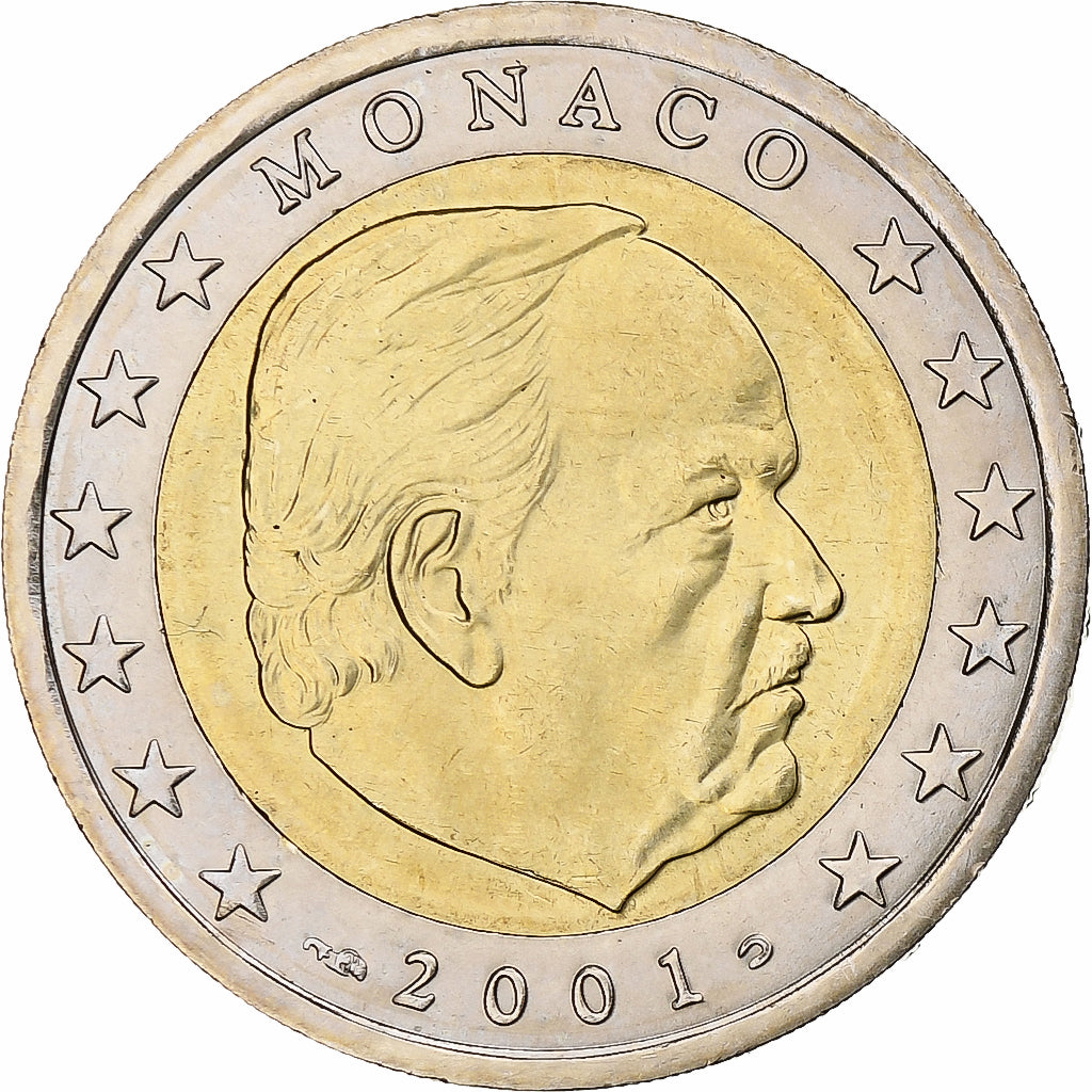 Monaco, Rainier III, 2 Euro, 2001, Monnaie de Paris, Bi-Metallic, MS(63)