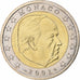 Monaco, Rainier III, 2 Euro, 2001, Monnaie de Paris, Bi-Metallic, MS(63)