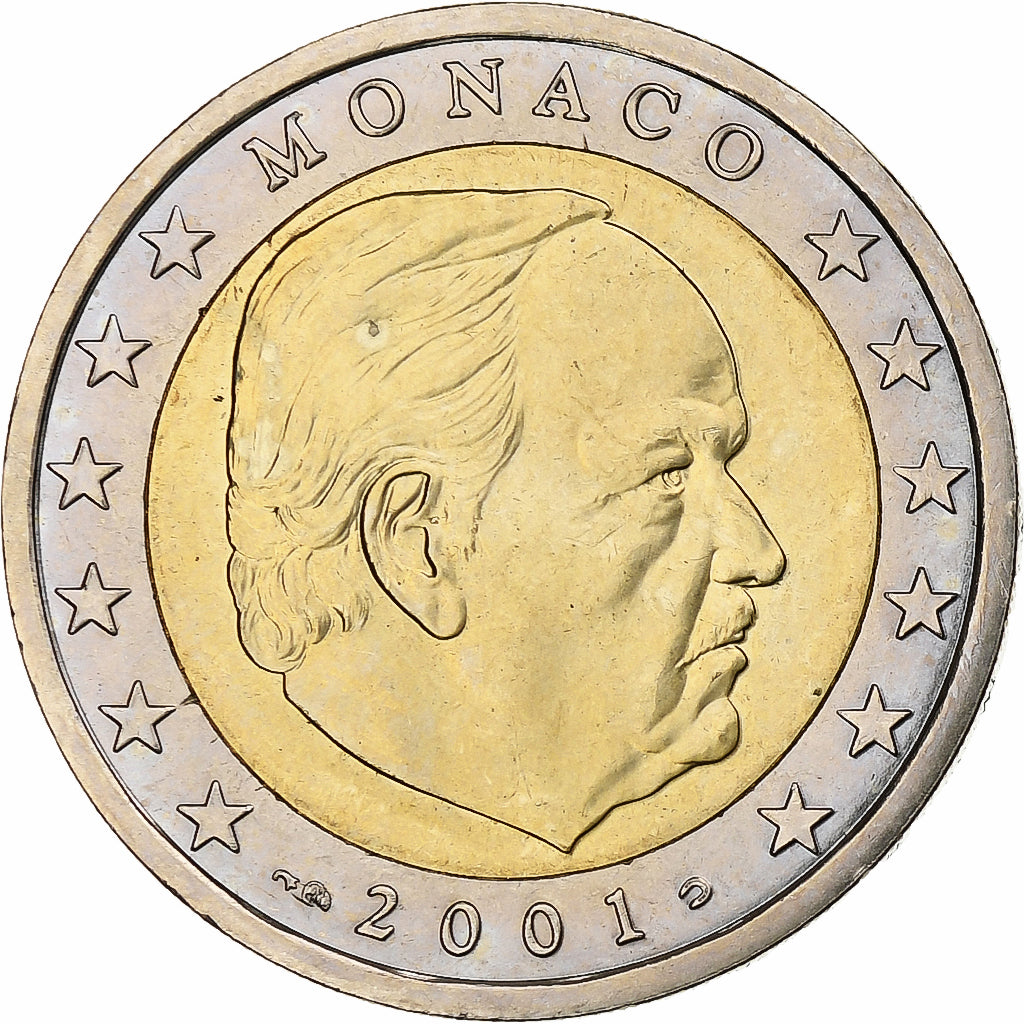 Monaco, Rainier III, 2 Euro, 2001, Monnaie de Paris, Bi-Metallic, MS(63)