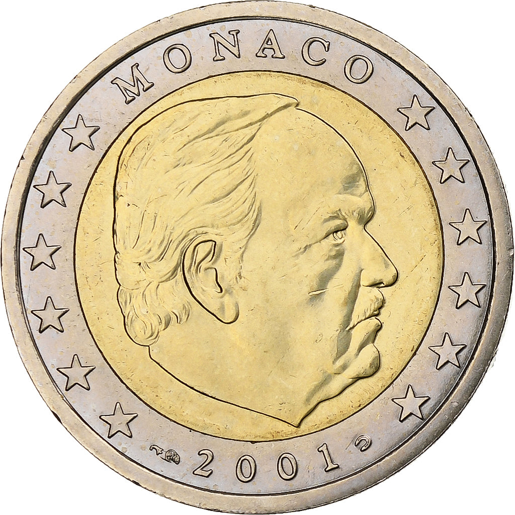 Monaco, Rainier III, 2 Euro, 2001, Monnaie de Paris, Bi-metallico, SPL