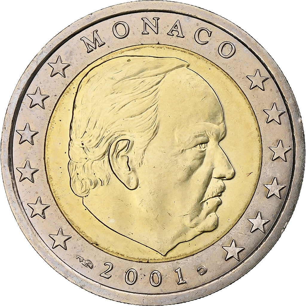 Monaco, Rainier III, 2 Euro, 2001, Monnaie de Paris, Bi-Metallic, MS(63)