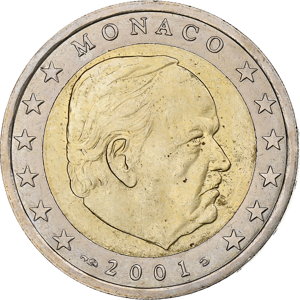 Monaco, Rainier III, 2 Euro, 2001, Monnaie de Paris, Bi-Metallic, MS(60-62)