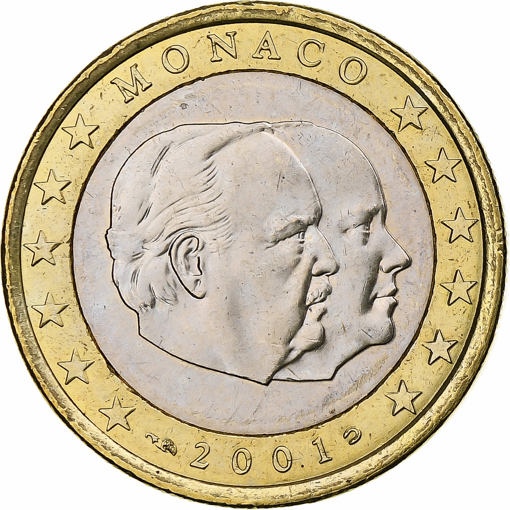 Monaco, Rainier III, Euro, 2001, Monnaie de Paris, Bi-Metallic, MS(63)