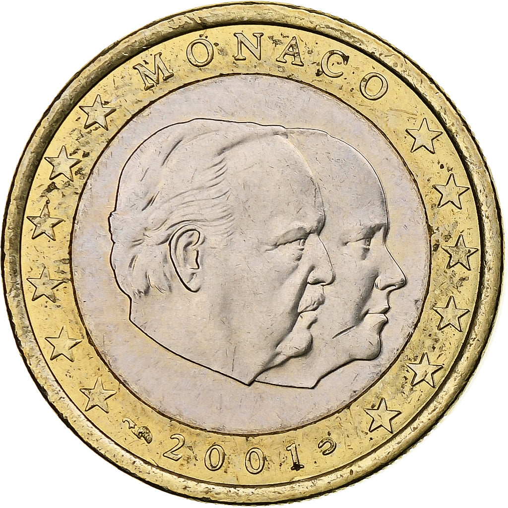 Monaco, Rainier III, Euro, 2001, Monnaie de Paris, Bi-metallico, SPL