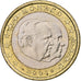 Monaco, Rainier III, Euro, 2001, Monnaie de Paris, Bi-metallico, SPL