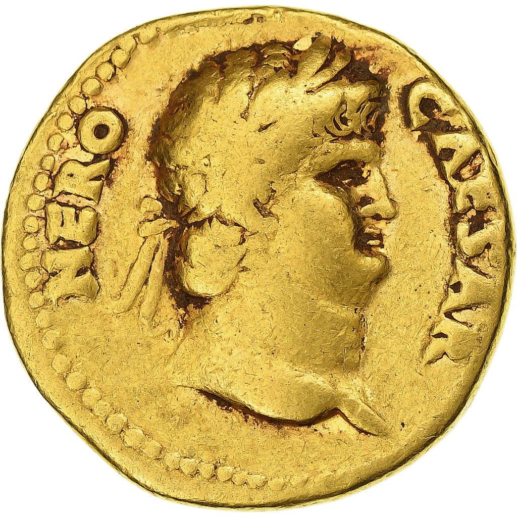 Nero, Aureus, 64-65, Rome, Gold, VF(20-25), RIC:46
