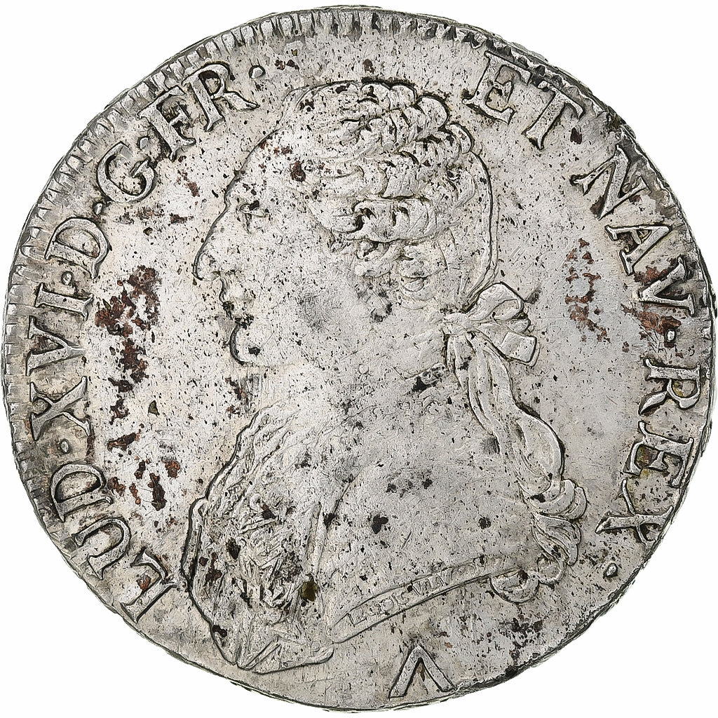 Francja, Louis XVI, Ecu aux branches d'olivier, 1776, Lille, Srebro, AU(50-53)