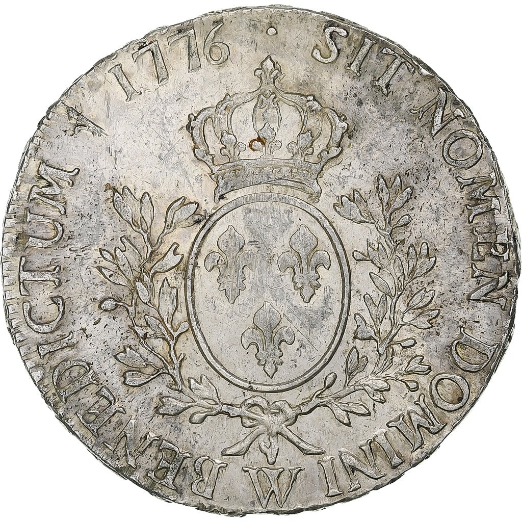 Francja, Louis XVI, Ecu aux branches d'olivier, 1776, Lille, Srebro, AU(50-53)