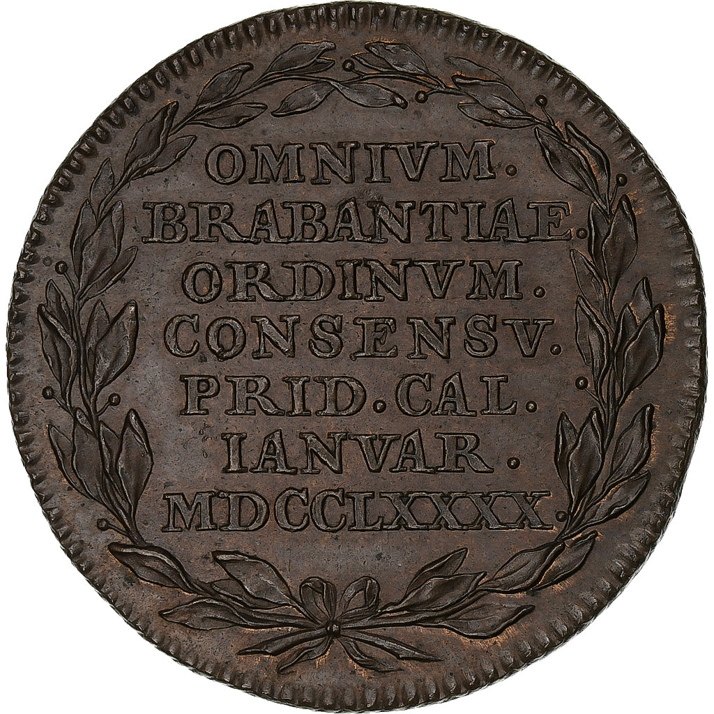 Bélgica, Token, Retour de la liberté, 1790, Bronze, MS(63), Feuardent:14171