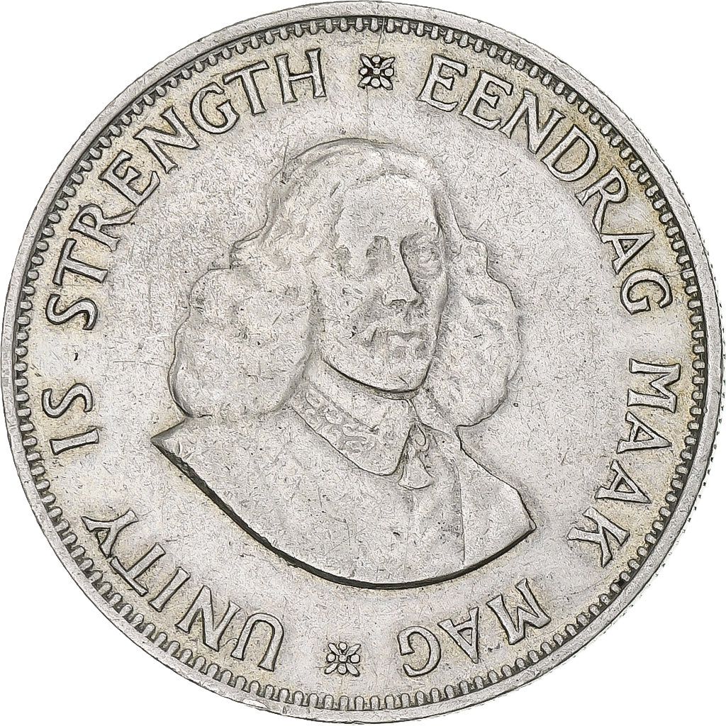 Sudafrica, 20 Cents, Van Riebeeck, 1962, Pretoria, Argento, BB, KM:61