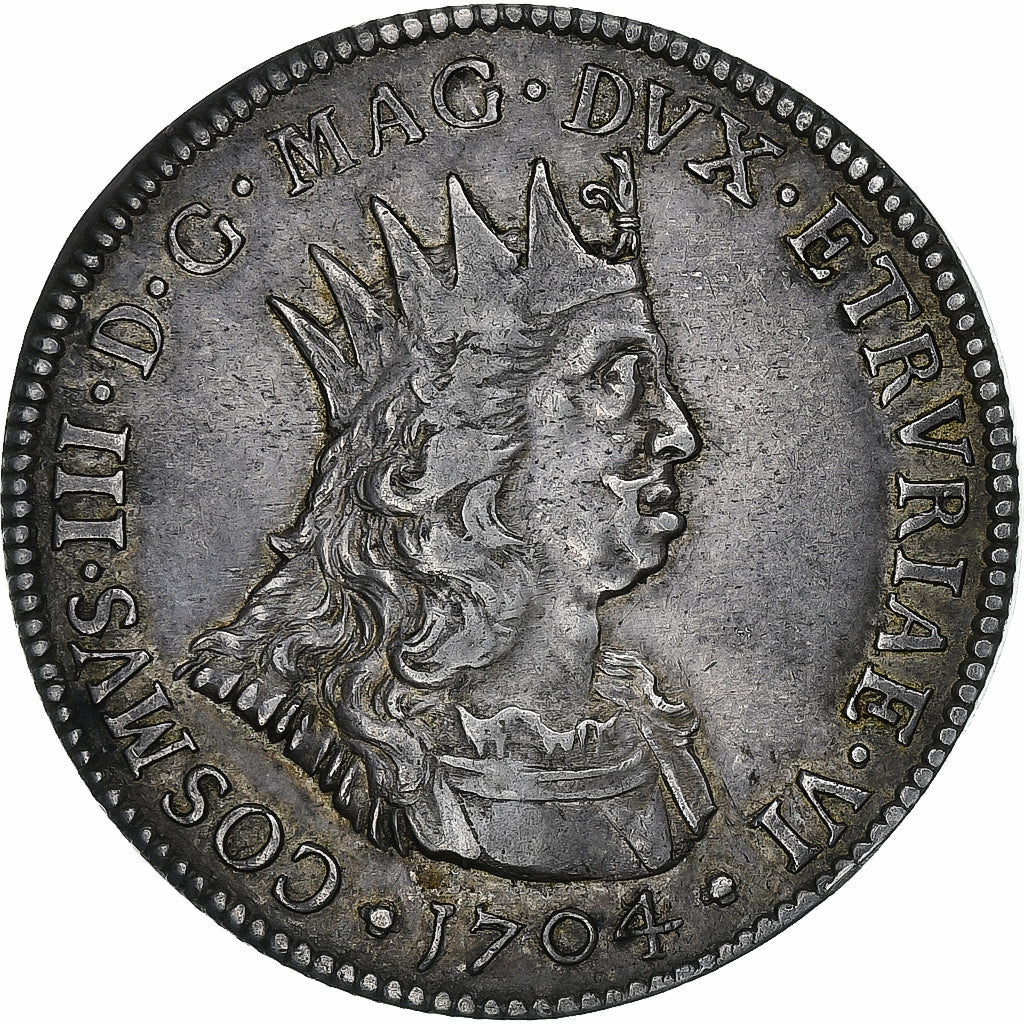 Grand Duchy of Tuscany, Cosimo III de' Medici, Tollero, 1704, Livorno, Silver