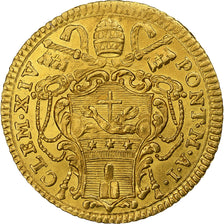 États pontificaux, Clement XIV, Sequin, 1769/Anno I, Rome, Or, SPL, KM:1012