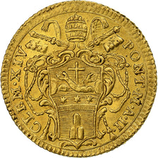 Papal States, Clement XIV, Zecchino, 1770/Anno II, Rome, Gold, MS(60-62)