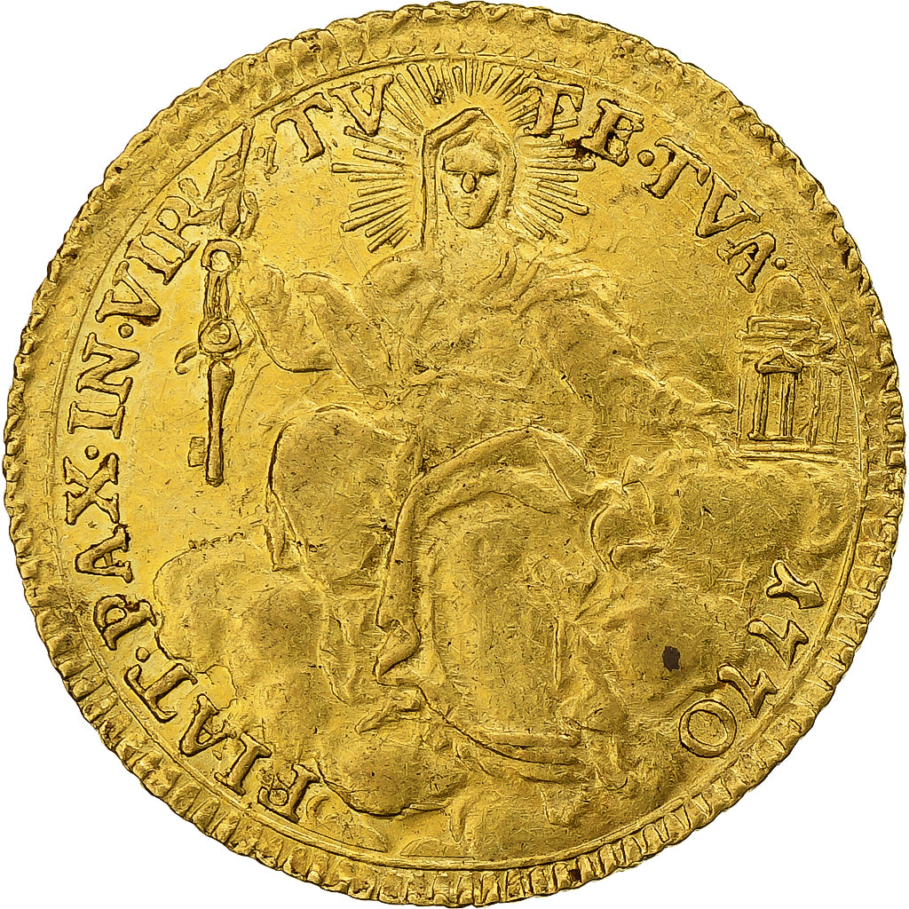 Papal States, Clement XIV, Zecchino, 1770/Anno II, Rome, Gold, MS(60-62)