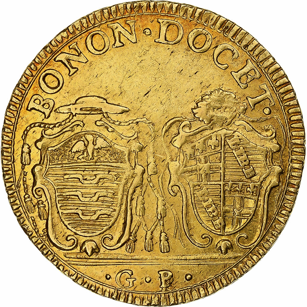 Papal States, Pius VI, 2 Doppie, 1787/Anno XIII, Bologna, Goud, ZF+
