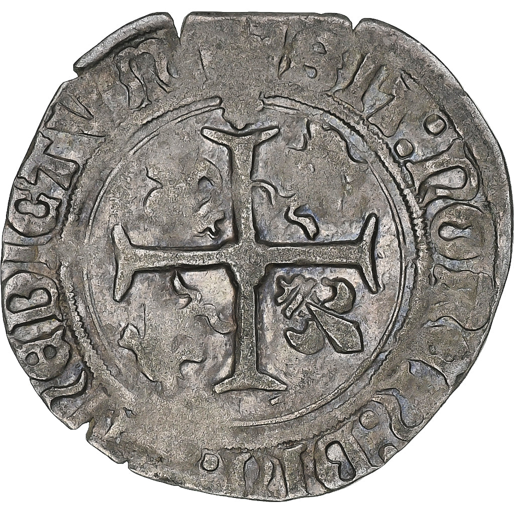 Francja, Louis XI, Blanc au soleil du Dauphiné, Romans, Bilon, VF(30-35)