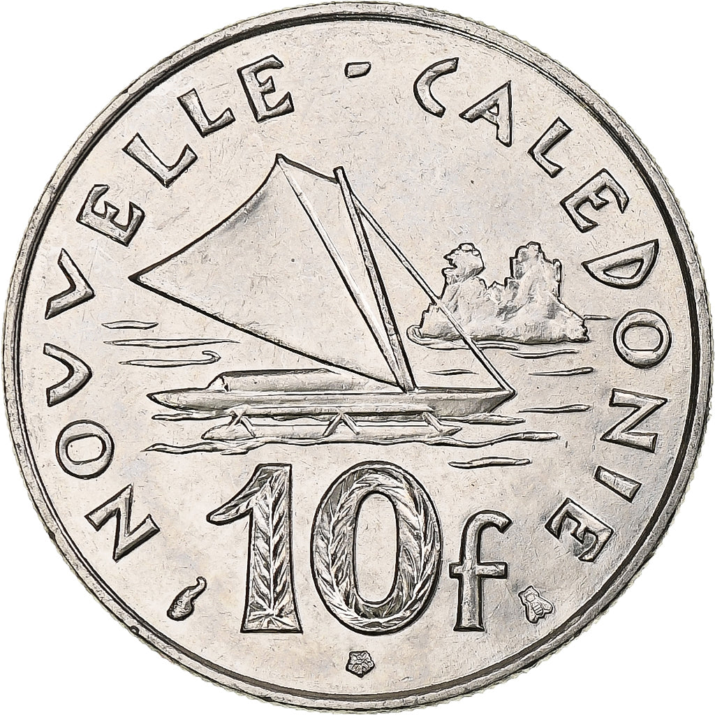 Neukaledonien, 10 Francs, 1995, Pessac, I.E.O.M., Nickel, UNZ, KM:11