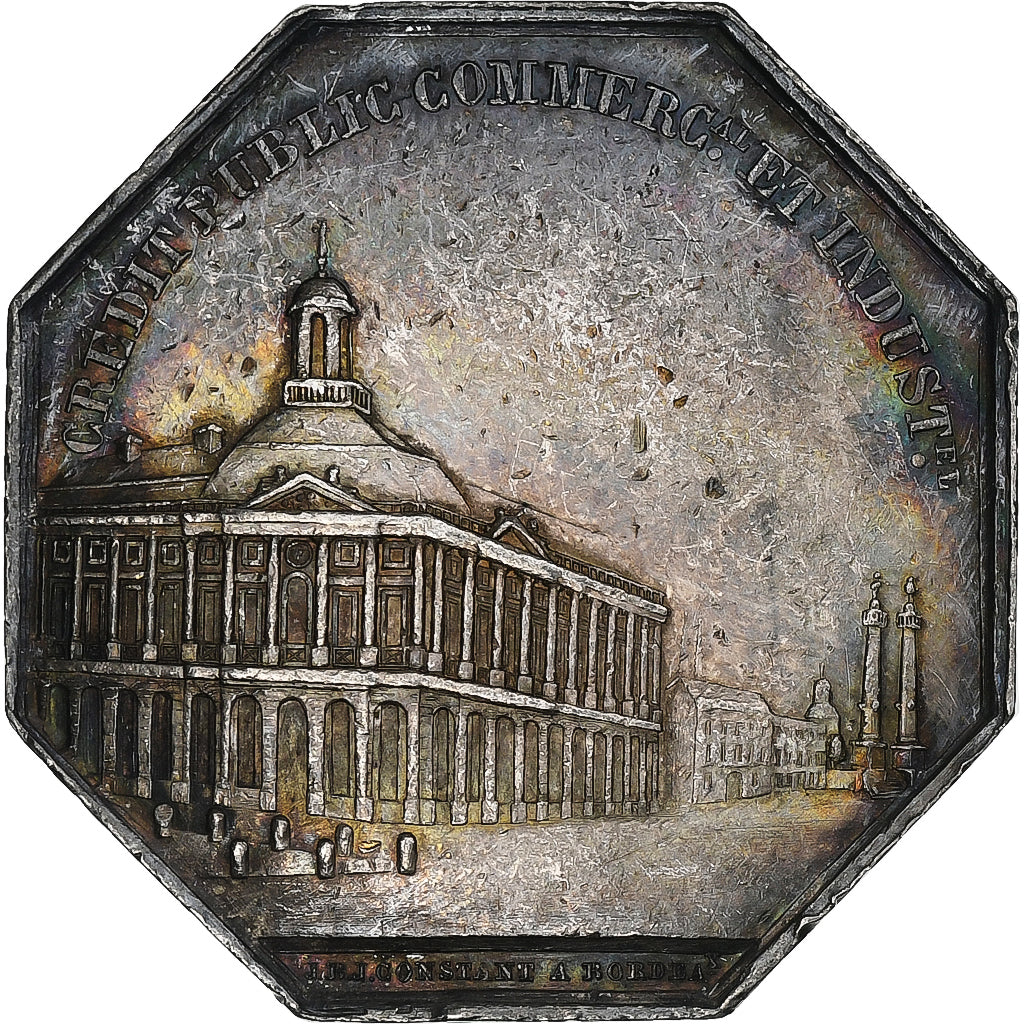 Francia, zeton, Compagnie des Agents de Change de Bordeaux, 1835, Plata