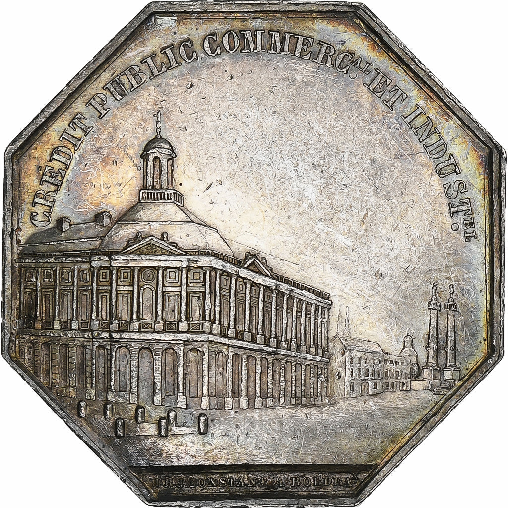 Francia, ficha, Compagnie des Agents de Change de Bordeaux, 1835, Argento