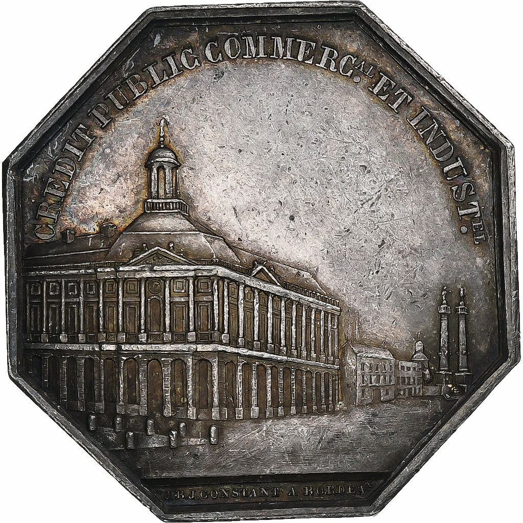 Francia, zeton, Compagnie des Agents de Change de Bordeaux, 1835, Plata