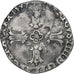 Francia, Henri IV, 1/4 Ecu, 1597, Bayonne, Plata, MBC, Gadoury:597