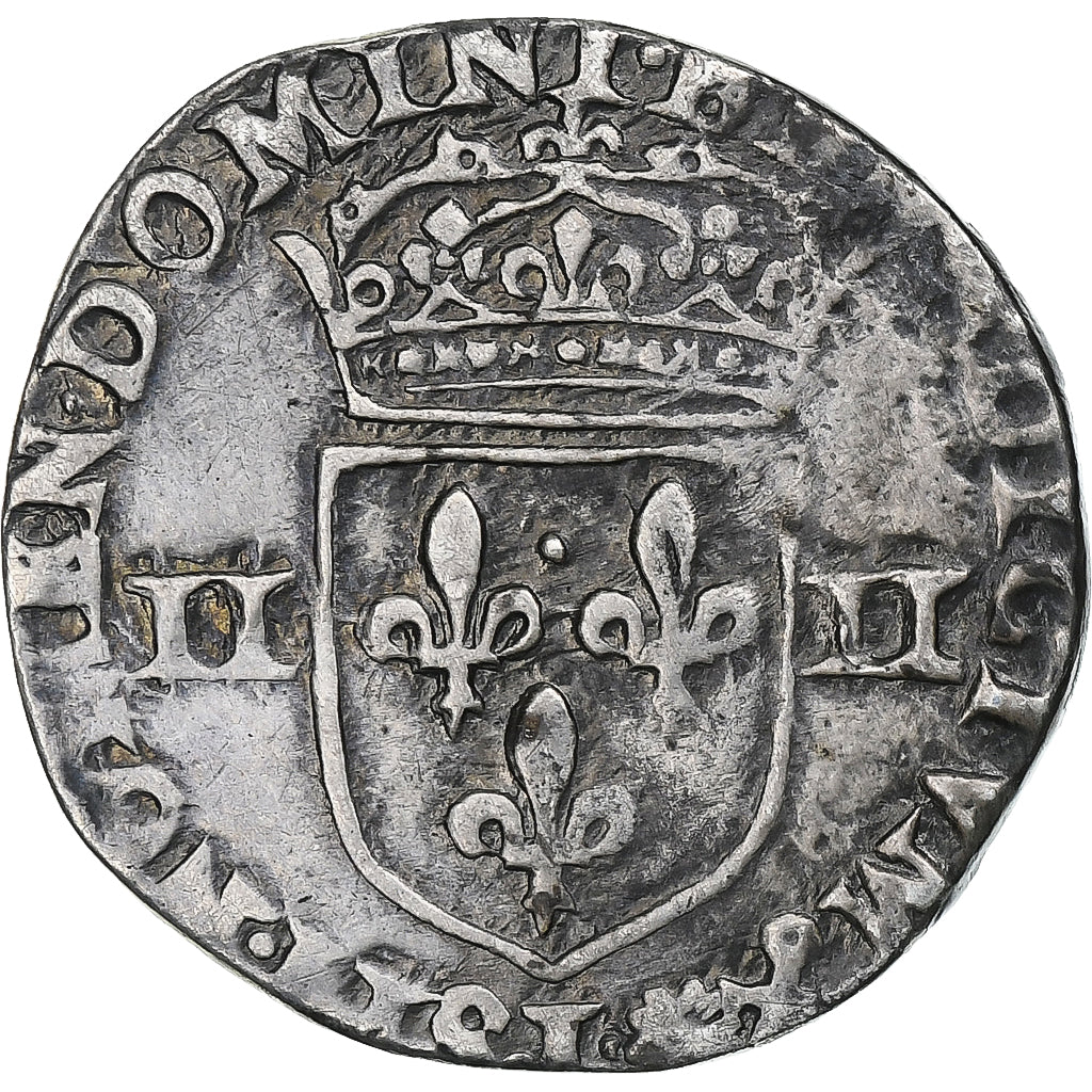 Francia, Henri IV, 1/4 Ecu, 1597, Bayonne, Plata, MBC, Gadoury:597
